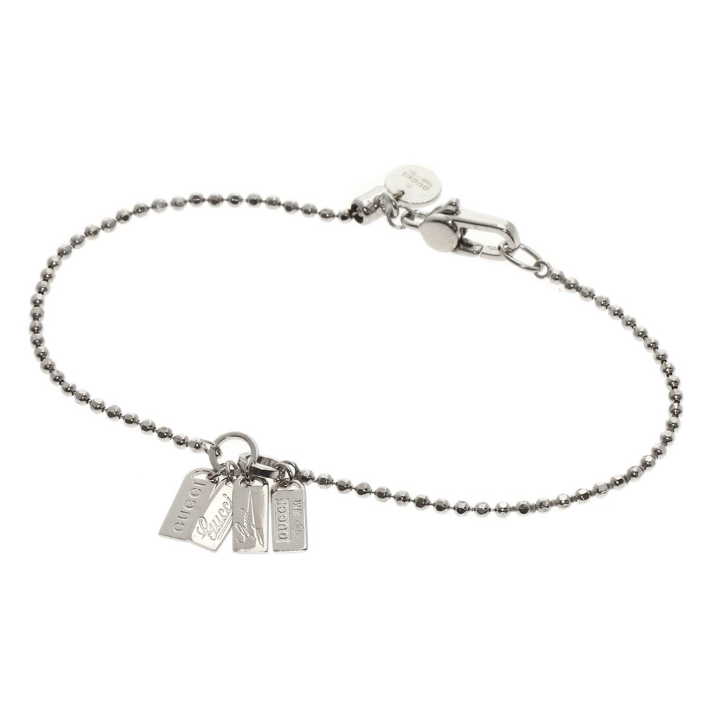 GUCCI 18k Silver Charm Bracelet